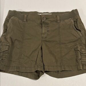 Sonoma Goods for Life Olive Green Women's Cargo Utility Shorts Size 4